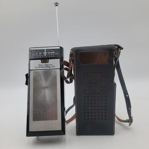 Vintage Lincoln 11 Transistor Radio Transceiver TR-6134 Realtone 1963 Japan Case